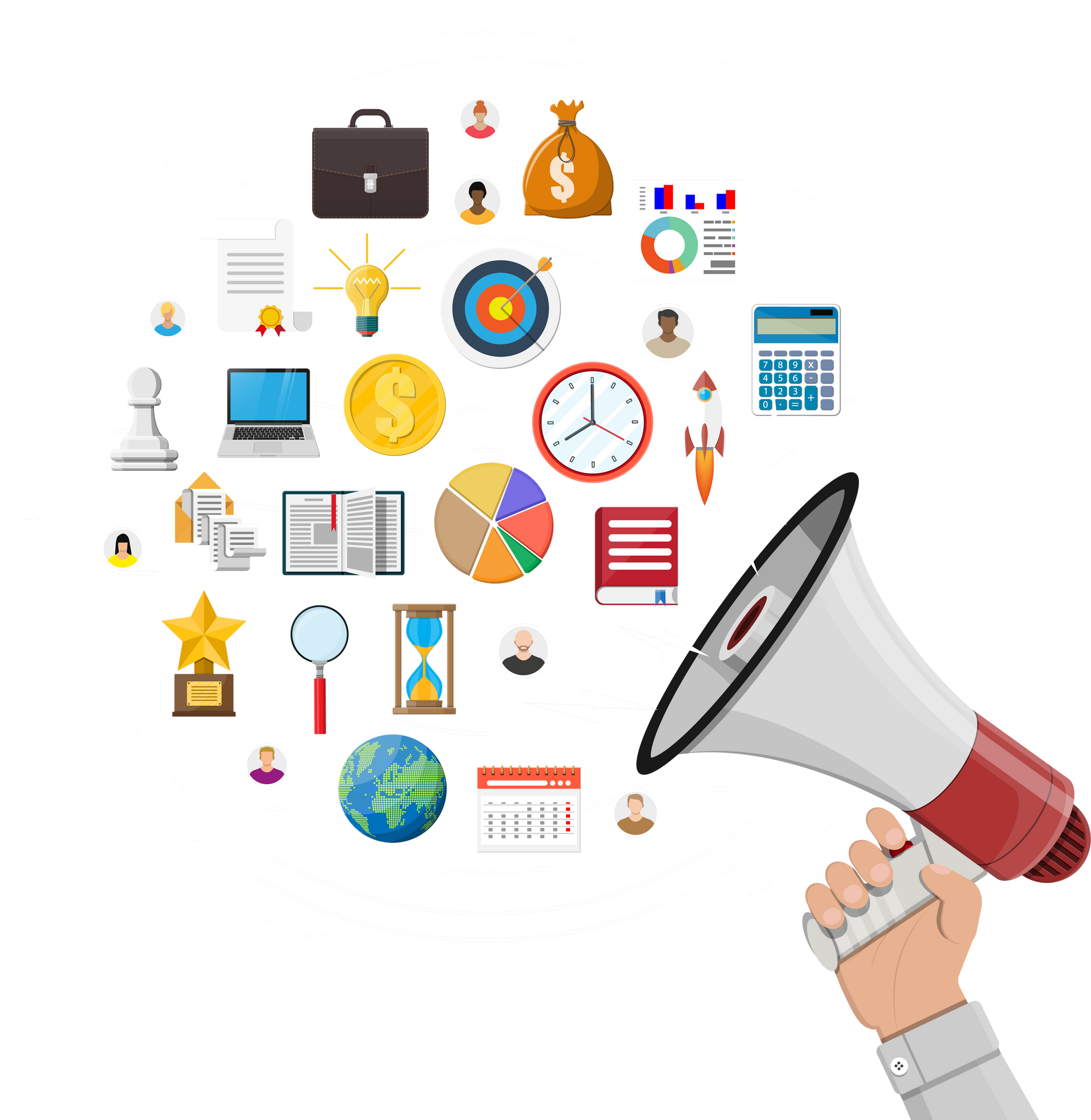 Digital Marketing, Social Media, Network.